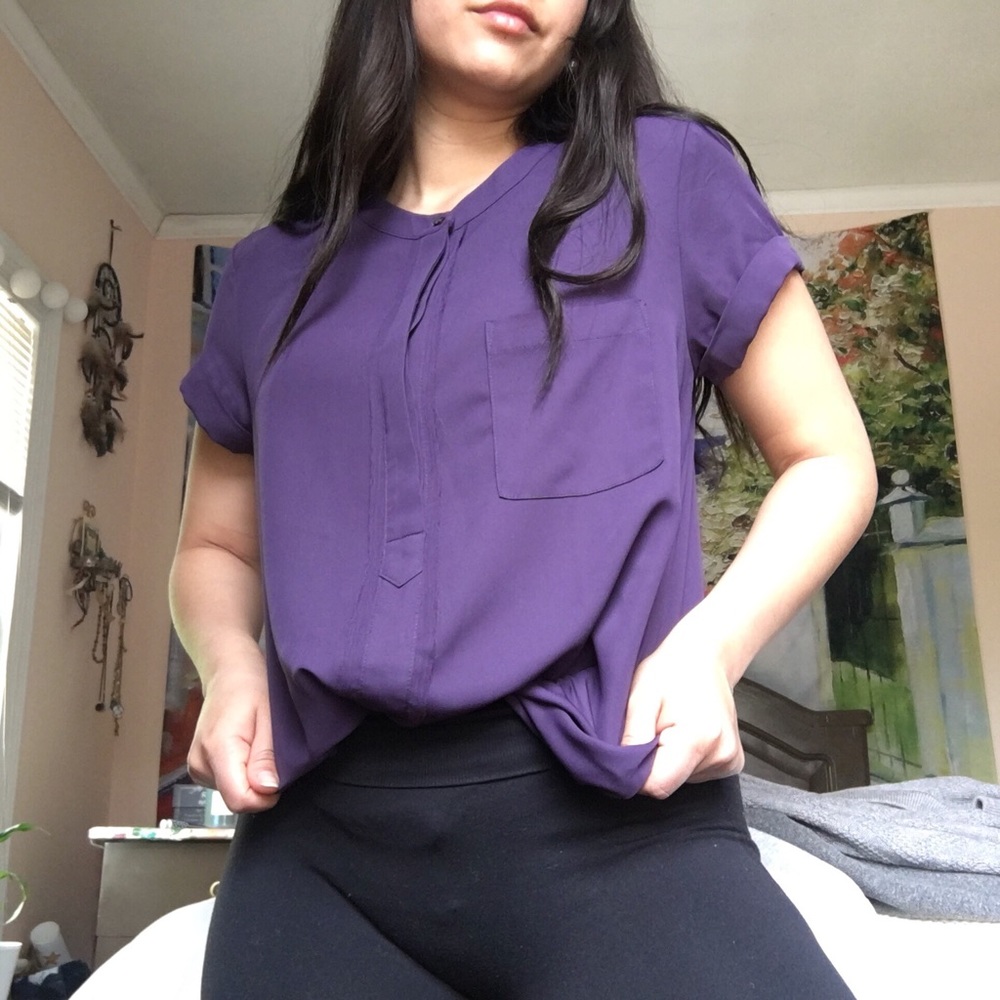 royal purple vera wang blouse